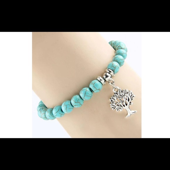 Faux Turquoise Charms Bracelet - Picture 3 of 3
